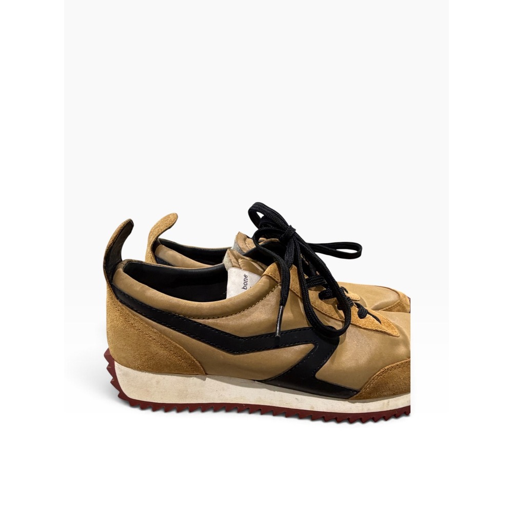 Rag & Bone Retro Runner Sneakers Mustard Yellow Suede Nylon W9.5 - Picture 9 of 16